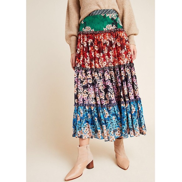 Anthropologie Bhanuni Jyoti Anarosa Tiered Skirt - Picture 11 of 11